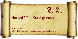 Noszál Kunigunda névjegykártya